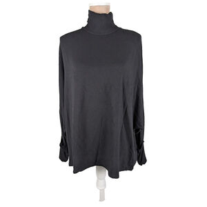 Majestic Filatures Deluxe T-Shirt Dress Turtleneck Dolman Sleeve Oversize SZ 3 M